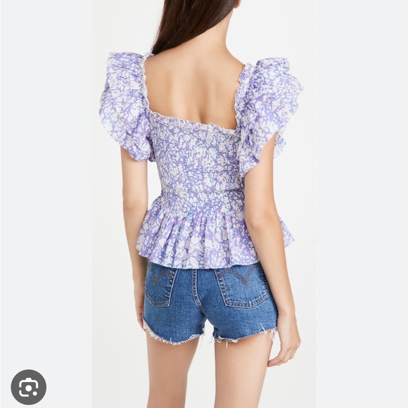 Love the Label: smocked ruffle square neck top - Picture 3 of 9